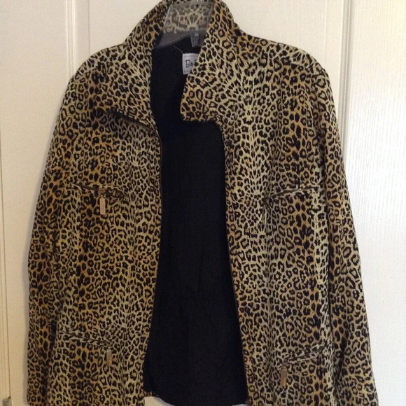 Vintage Betty Barclay Women's Leopard Animal Print Jacket Full Zip Fully Lined - Picture 2 of 15